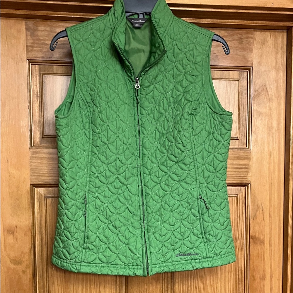 Eddie Bauer Green Quilted Women's Vest